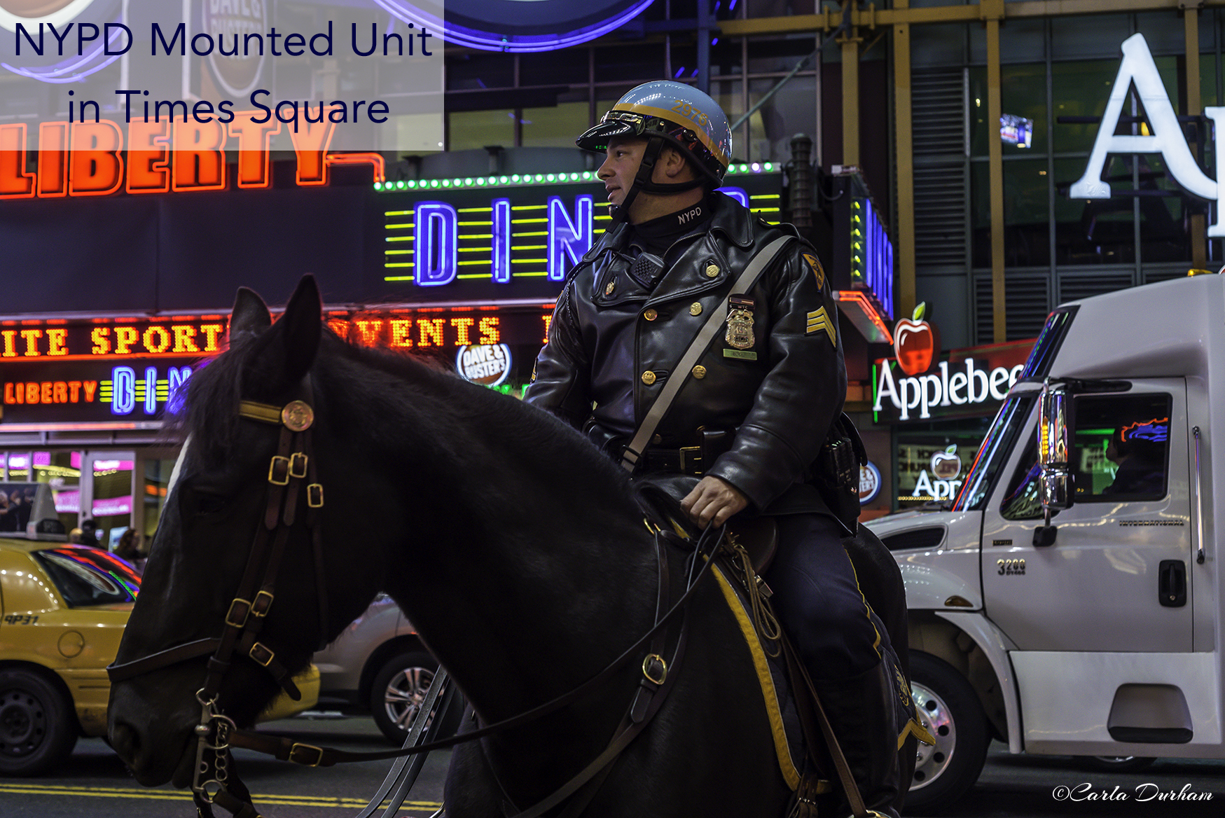 New York Police Department Mounted Unit in Times Square